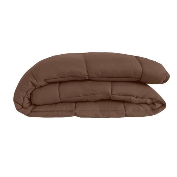Dynebetræk i mikrofiber 400 g/m² CALGARY Chokolade & Koral 140x200cm