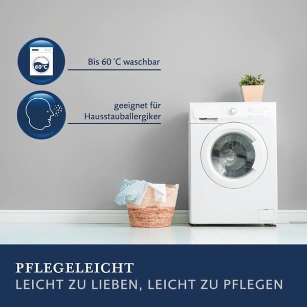 Couette Billerbeck - 5106550004 - Tvättbar bomull e40 Superlight Couette env. 155 x 220 cm