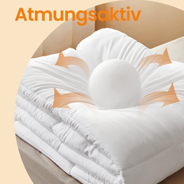 Täcke - 200 x 135 cm - 8 slingor - molnig vit