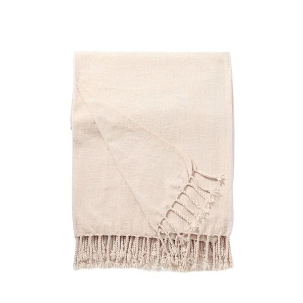 Domoletti T231010 Plaid chenille, beige, 127 cm x 152 cm