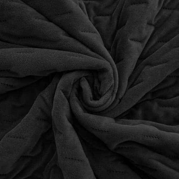 Elegant sengetæppe 170x210 cm med sort kantbånd
