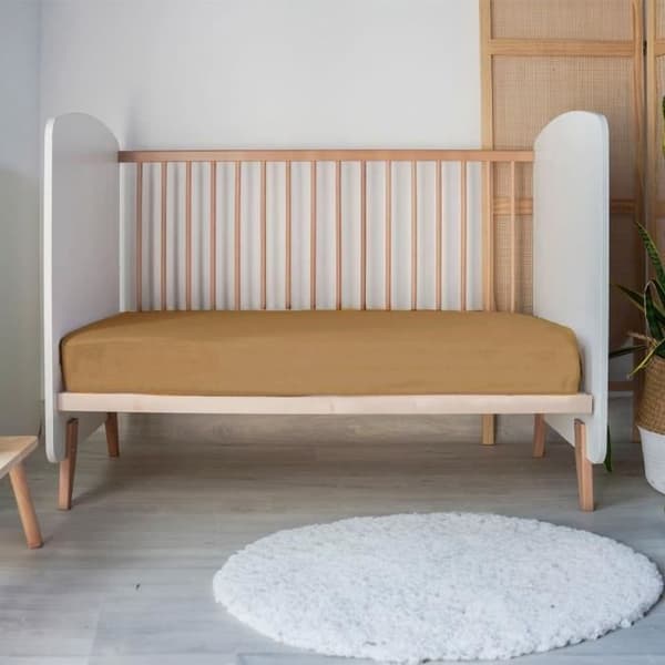 Dra-på-lakan - P'TIT DODO - 60 x 120 cm - Jersey - Karamell