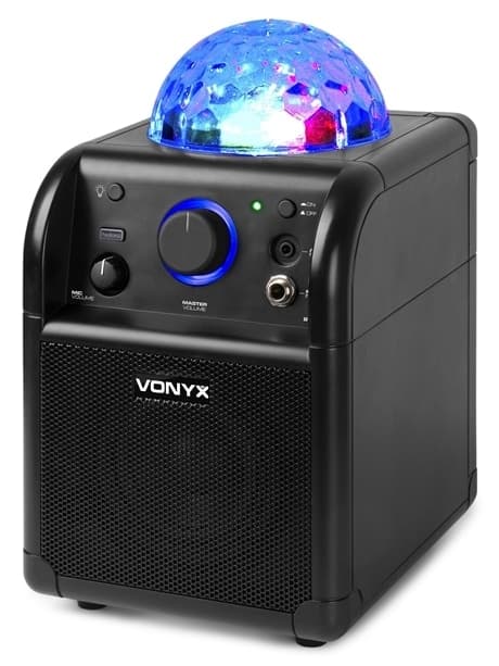 Vonyx SBS50B BT, Karaokemaskin Partyhögtalare, LED, svart