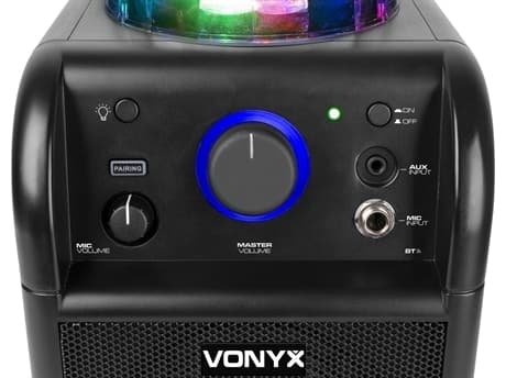 Vonyx SBS50B BT, Karaokemaskin Partyhögtalare, LED, svart