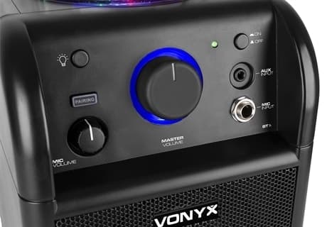 Vonyx SBS50B BT, Karaokemaskin Partyhögtalare, LED, svart