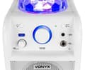 Miniatyrbild 11 av 11: Vonyx SBS50W BT, partyhögtalare, Mikrofon, LED, Vit