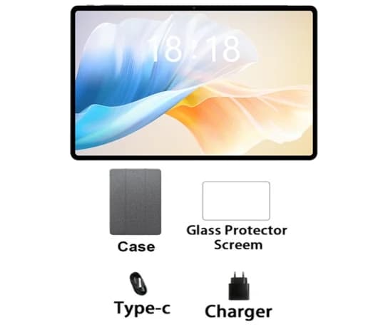 Tablet PC, 1095 FHD-skärm, 8-kärnig processor, VIT