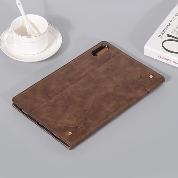 Lenovo Tab P11 Pro flipfodral i matt läder - Brun