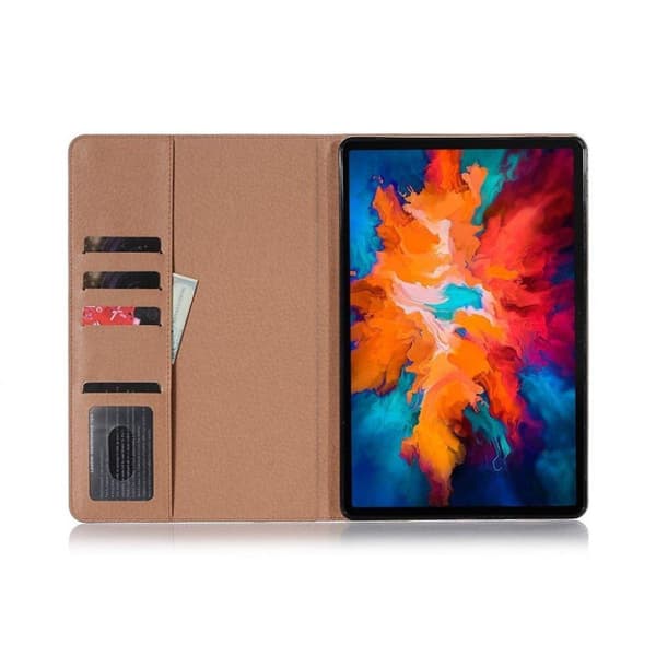 Lenovo Tab P11 Pro flipfodral i matt läder - Brun