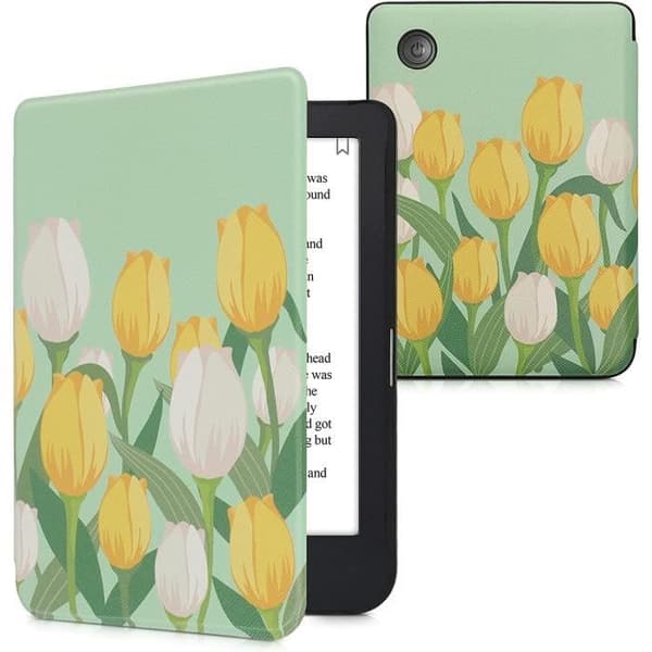Fodral för Kobo Clara 2E Yellow Tulip Skyddsfodral för Kobo Clara 2e - Tolino Shine 4 2022 Auto Wake-Sleep Cover