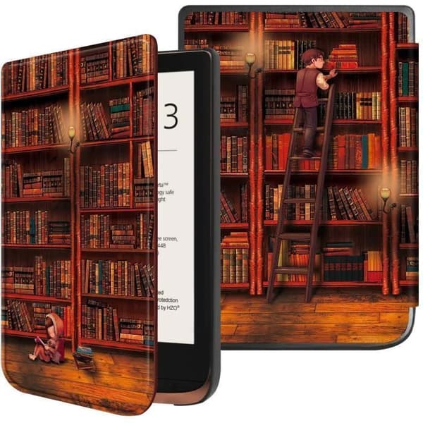 E-läsarfodral för Pocketbook Touch Lux 4 Lux 5 Touch HD 3 Color (2020) Cover Flap Pocketbook Library