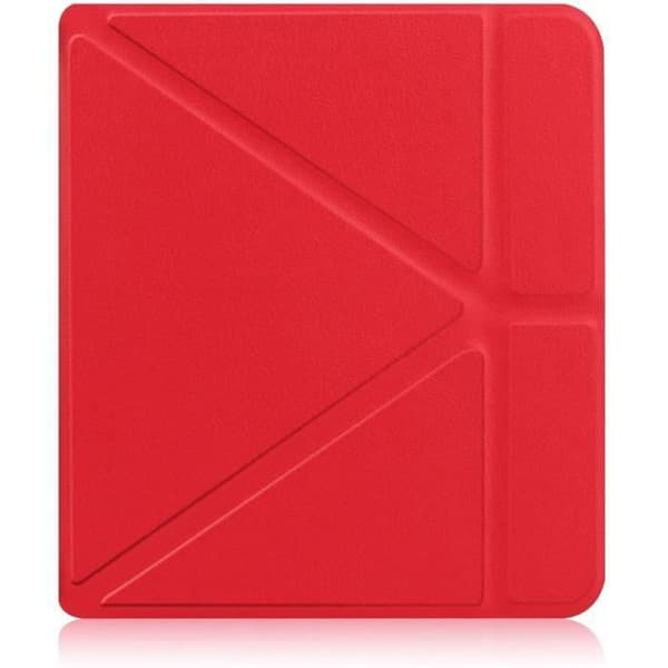 Fodral - Kobo - Libra 2 - Syntetskinn - Fällbart stativ - Röd