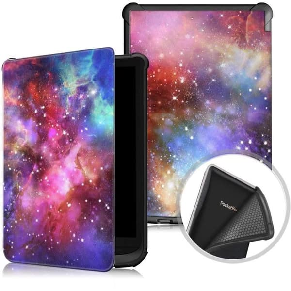 Fodral - Vivlio - Touch Lux 4/5/HD Plus - Syntetiskt läder - Sleep/Wake-funktion - Svart