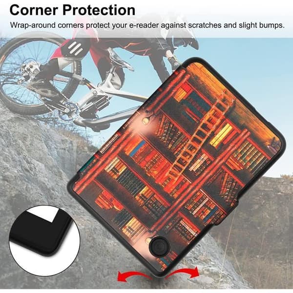Fodral med stativ för Kobo Clara 2E Library Protective Shell för Kobo Clara 2e - Tolino Shine 4 Auto Wake-Sleep Cover