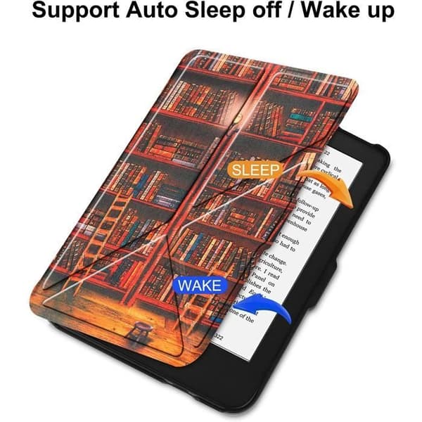 Fodral med stativ för Kobo Clara 2E Library Protective Shell för Kobo Clara 2e - Tolino Shine 4 Auto Wake-Sleep Cover
