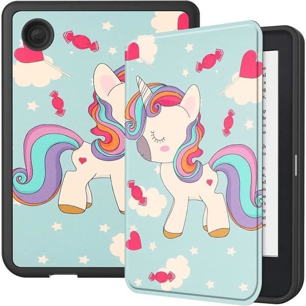 Fodral för Kobo Clara 2E Unicorn Skyddsöverdrag för Kobo Clara 2e - Tolino Shine 4 2022 Magnetiskt skydd Auto Wake-Sleep