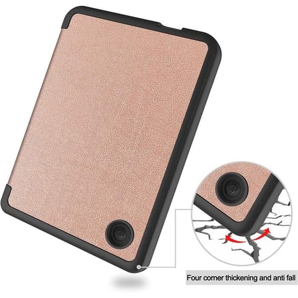 Fodral för Kobo Clara 2E Rose Gold Skyddsöverdrag för Kobo Clara 2e - Tolino Shine 4 2022 Magnetic Cover Auto Wake-Sleep