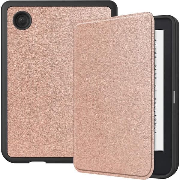 Fodral för Kobo Clara 2E Rose Gold Skyddsöverdrag för Kobo Clara 2e - Tolino Shine 4 2022 Magnetic Cover Auto Wake-Sleep