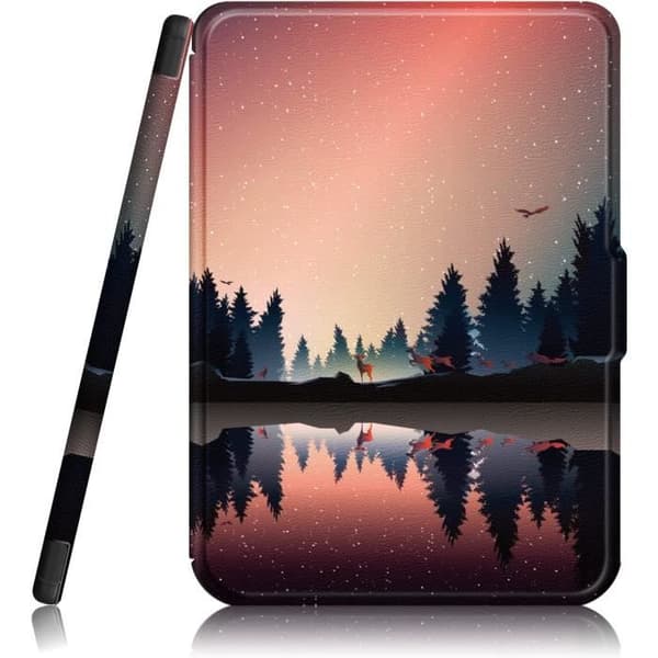Fodral till Kobo Clara 2E Forest Protective Shell för Kobo Clara 2e - Tolino Shine 4 2022 Magnetic Cover Auto Wake-Sleep