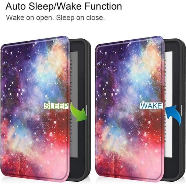 Fodral till Kobo Clara 2E Galaxy Skyddsfodral för Kobo Clara 2e - Tolino Shine 4 2022 Magnetiskt skydd Auto Wake-Sleep