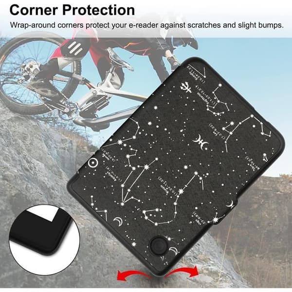 Fodral med stativ för Kobo Clara 2E Constellation skyddsfodral för Kobo Clara 2e - Tolino Shine 4 Auto Wake-Sleep Cover
