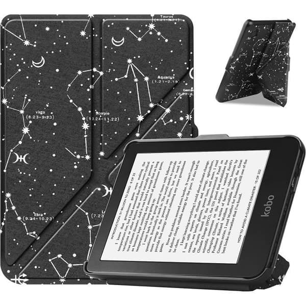 Fodral med stativ för Kobo Clara 2E Constellation skyddsfodral för Kobo Clara 2e - Tolino Shine 4 Auto Wake-Sleep Cover