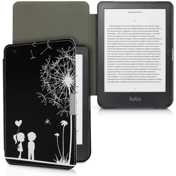 Kobo Clara HD Clara HD Stand Fodral - Svart Vit Little Love - Kobo Clara HD Fodral med Auto Sleep/Wake