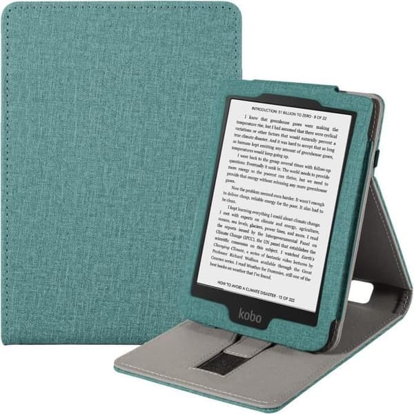 Fodral med handhållare för Kobo Clara 2E Grön Grå Skyddsfodral Kobo Clara 2e - Tolino Shine 4 Auto Wake-Sleep Cover