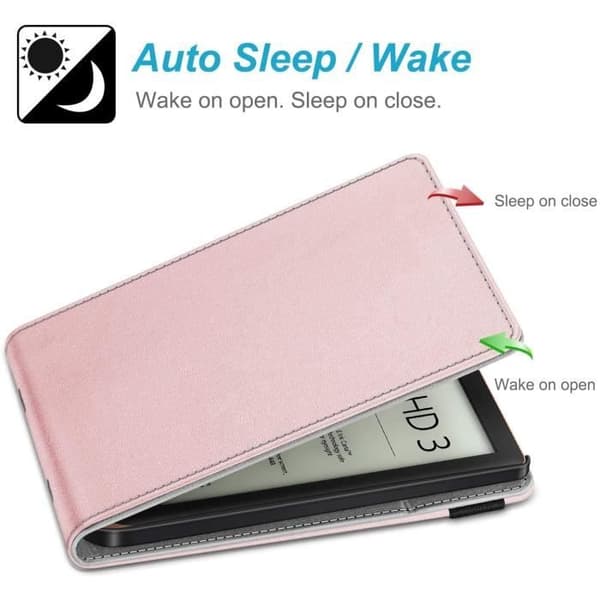 Fodralskydd - Vivlio - Touch Lux 5 - Rose Gold - Handstöd - Sleep Wake-funktion