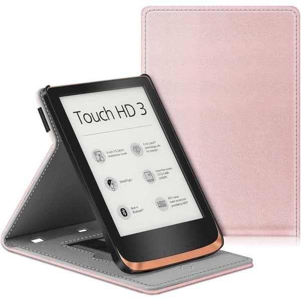 Fodralskydd - Vivlio - Touch Lux 5 - Rose Gold - Handstöd - Sleep Wake-funktion