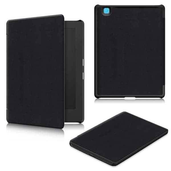 Fodralskydd - Kobo - Aura H2O 2nd Edition - Syntetiskt läder - Svart - 6 tum