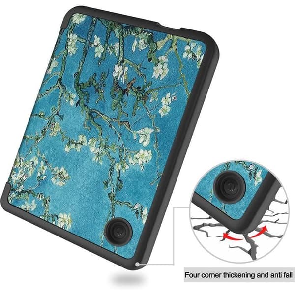 Fodral till Kobo Clara 2E Spring Flowers Skyddsöverdrag till Kobo Clara 2e - Tolino Shine 4 2022 Auto Wake-Sleep Cover