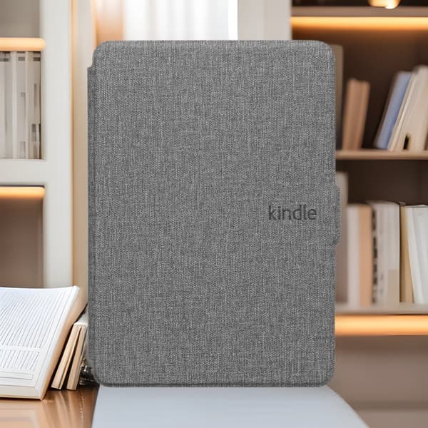 INF Grått surfplattefodral för Kindle Basic Fabric Model 1