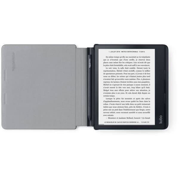 PowerCover- KOBO Skyddsfodral - För Sage Reader - Svart och Grå