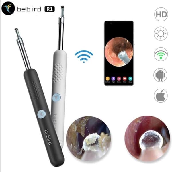 Öronvax Borttagning endoskop | Xiaomi Mijia Bebird R1 | öronvax borttagningsverktyg, öronkamera WiFi Vit
