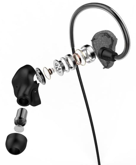 UiiSii CM5-L Premium Hi-Res Original Sport Earphones with Microphone and Volume Control / 3.5mm / 1.2m