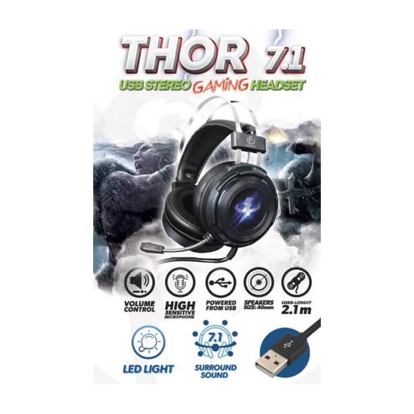 Słuchawki dla graczy USB 7.1 Thor