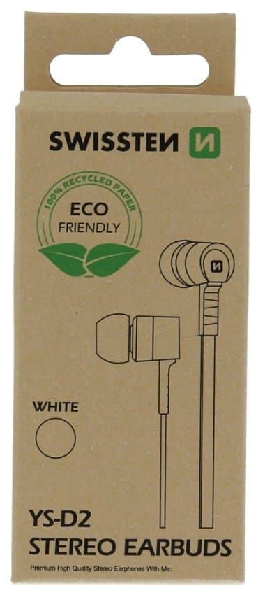 Swissten Eco Friendly Earbuds Rainbow YS-D2 Stereo Headset With Microphone