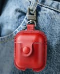 Miniatyrbild 3 av 3: Devia Lux Series Eco Leather Look Magnetic Carabiner Case Apple AirPods 1st Generation