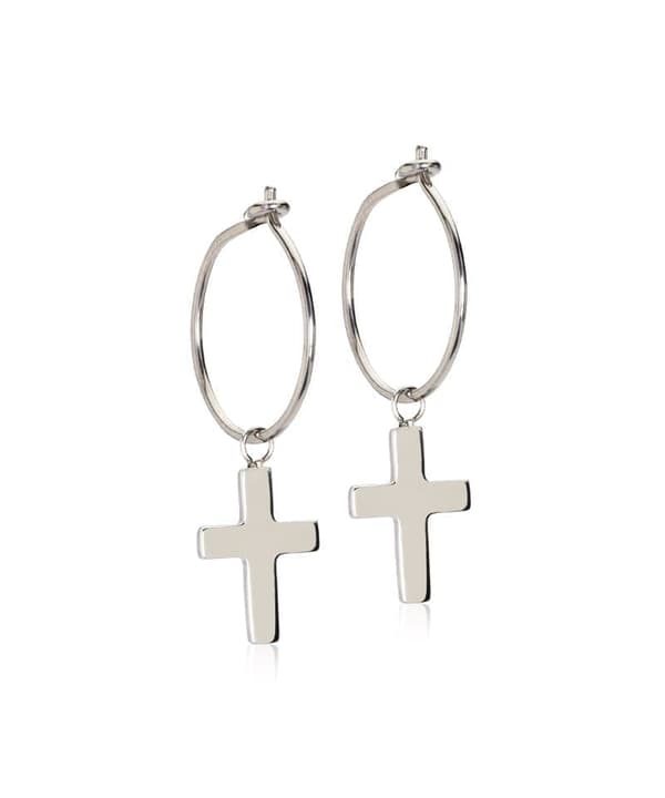 Blomdahl Örhänge Natural Titanium - NT Ear Ring 14 mm, Pendant Cross