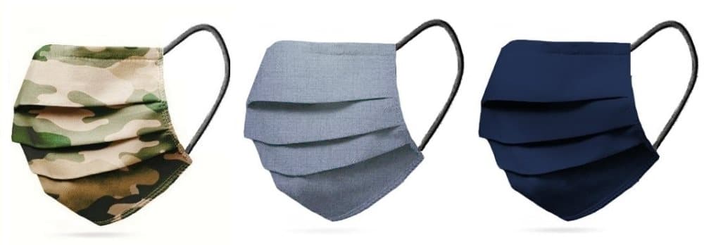 3-PACK Tvättbart Munskydd Mix Camo, Jeans, Marinblå