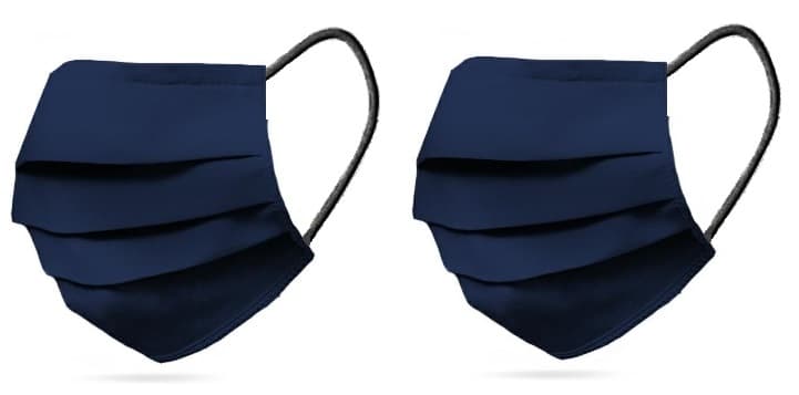 2-PACK Tvättbart Munskydd Marinblå