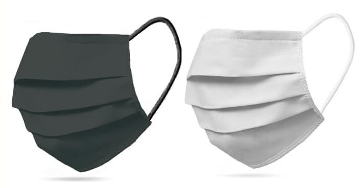 2-PACK Tvättbart Munskydd Mix Svart, Vit