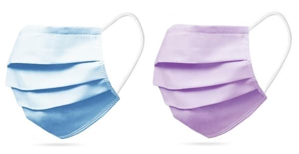 2-PACK Tvättbart Munskydd Mix Ljusblå, Lila