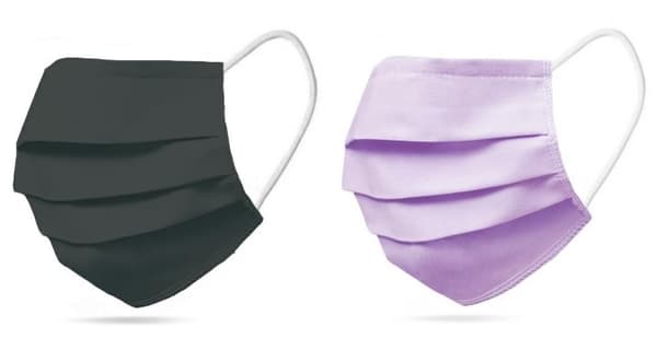2-PACK Tvättbart Munskydd Mix Svart, Lila