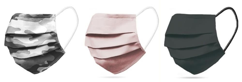 3-PACK Tvättbart Munskydd Mix Camo, Rosa, Svart