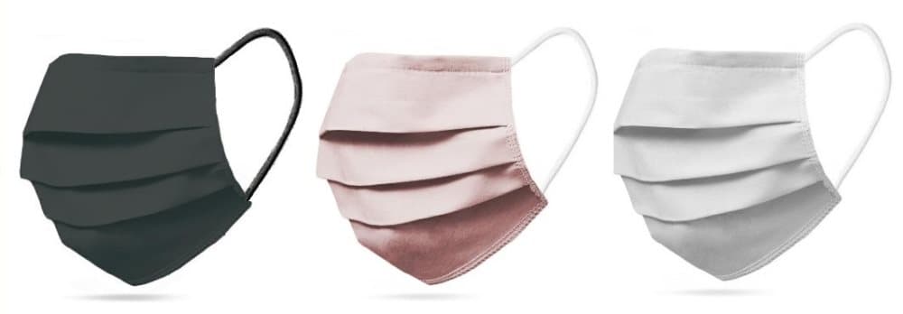 3-PACK Tvättbart Munskydd Mix Svart, Rosa, Vit