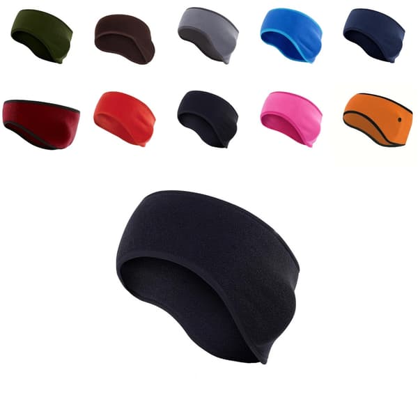 Pääpanta - Fleece - Useita värivaihtoehtoja Musta One-size