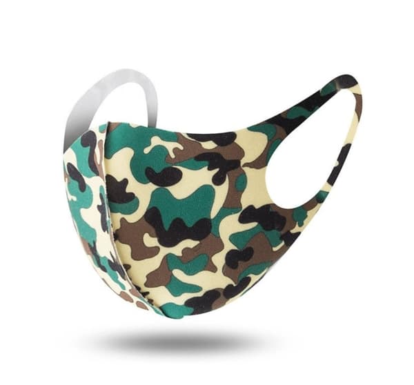Andningsskydd / Ansiktsmask I Tyg Camouflage Tvättbart