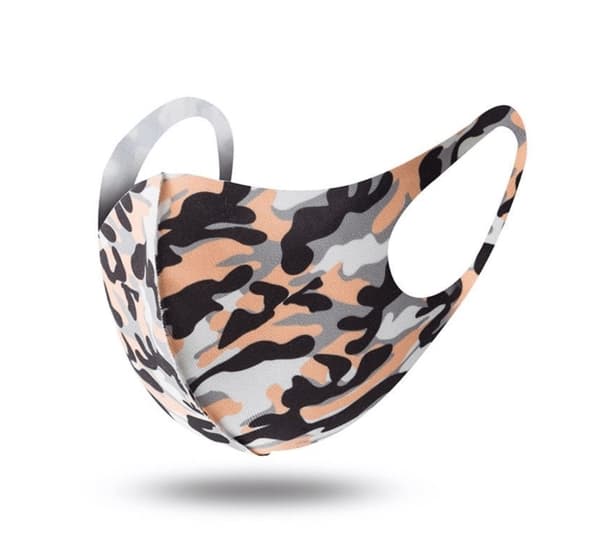 Andningsskydd / Ansiktsmask I Tyg Camouflage Tvättbart